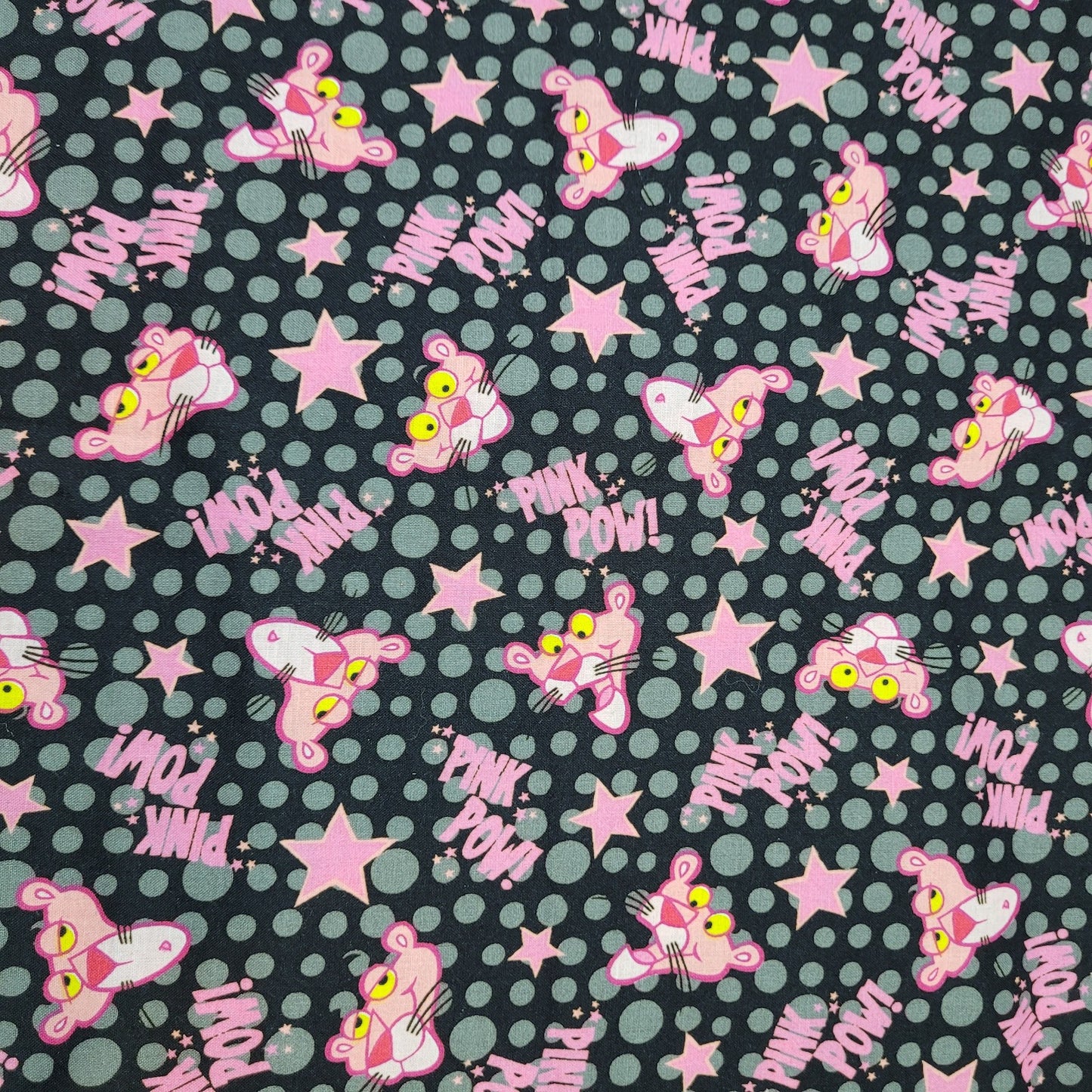 Tissu 100% coton Panthère rose