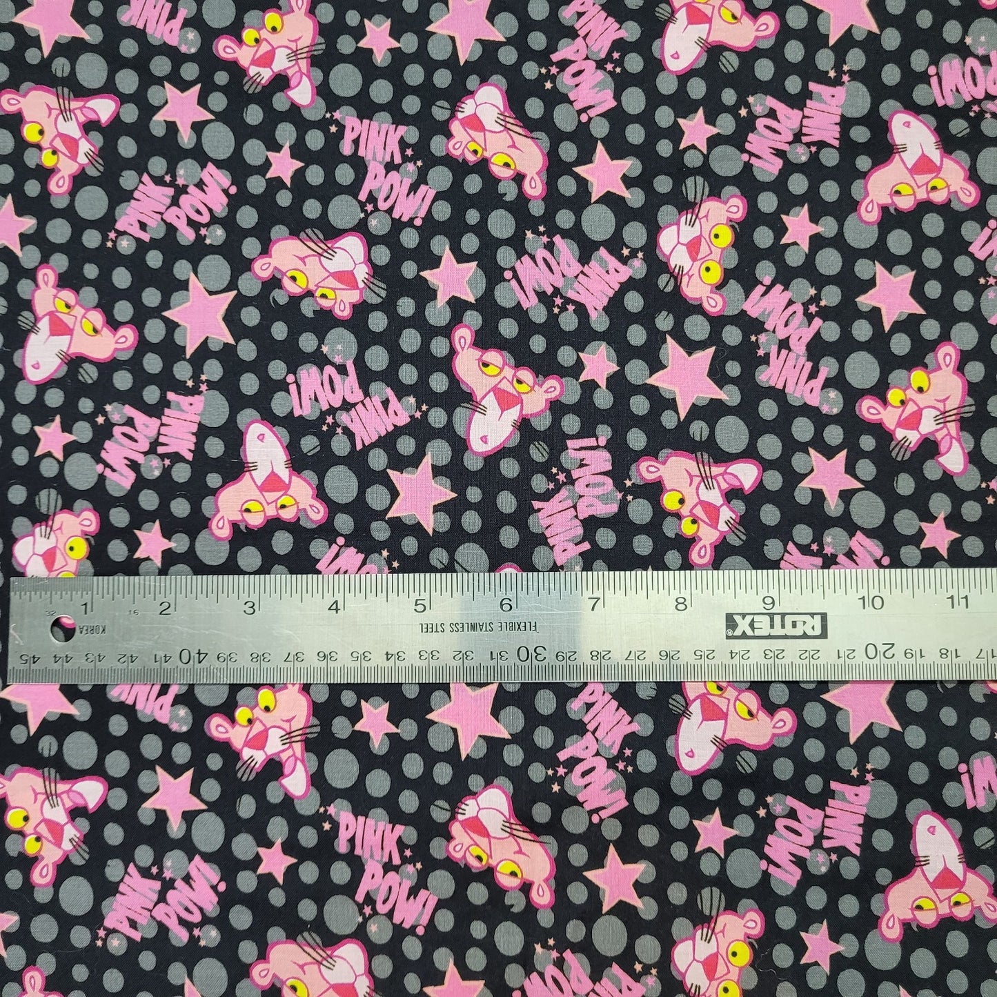 Tissu 100% coton Panthère rose