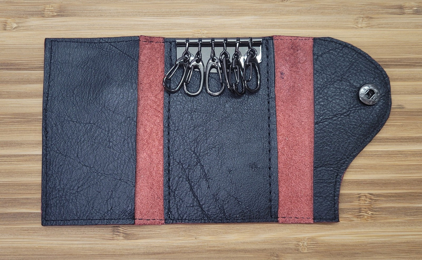 Porte clés en cuir surcyclé