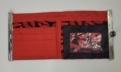 Portefeuille noir et rouge