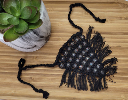 Foulard chat/chien en macramé