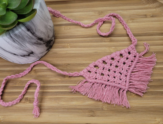 Foulard chat/chien en macramé