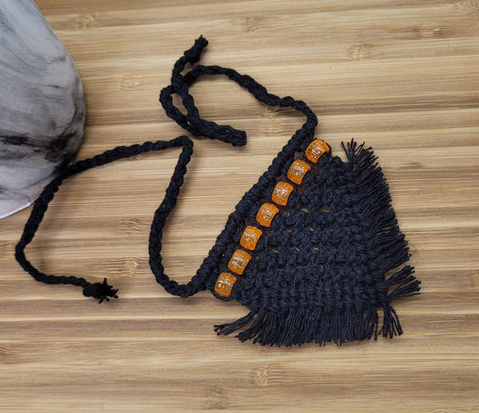 Foulard chat/chien en macramé