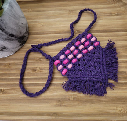 Foulard chat/chien en macramé