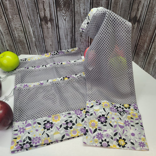 Ensemble de 4 sacs en filet pour fruits et légumes