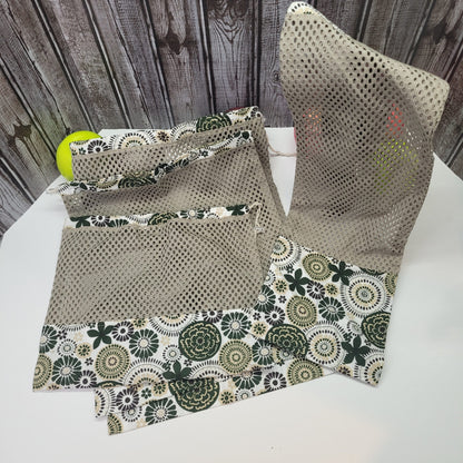 Ensemble de 4 sacs en filet pour fruits et légumes
